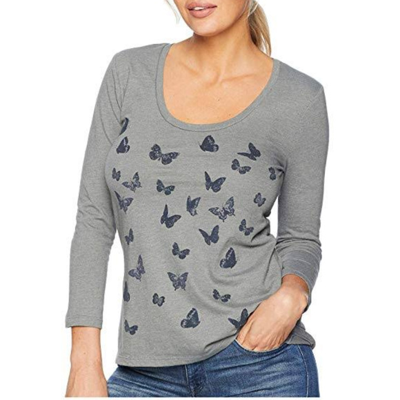 Lucky Brand Tops - 💖 50% OFF NWT Lucky Brand Butterfly Print Top